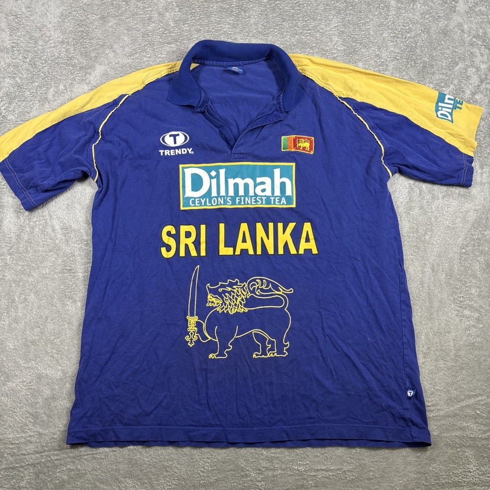 Vintage Sri Lanka Jersey Polo Shirt Cricket World Cup Trendy 1996 90s Sz XL